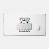ヴィンテージ サッカー ママ 彫刻 Tシャツ デザイン 1 デスクマット (キーボード&マウス)