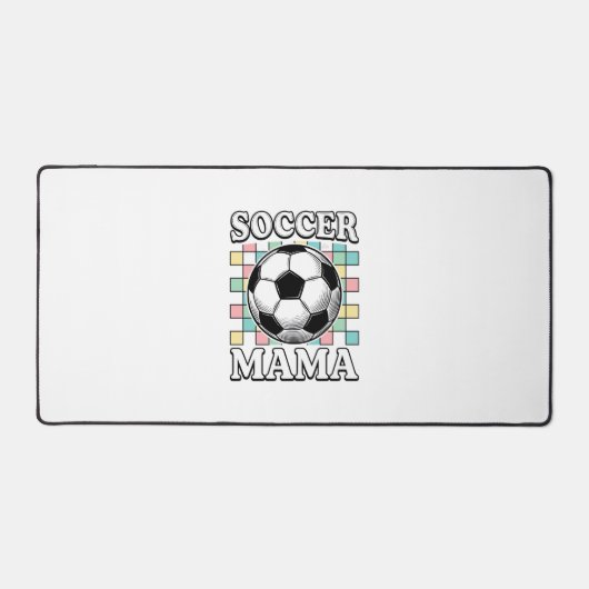 ヴィンテージ サッカー ママ 彫刻 Tシャツ デザイン 1 デスクマット (正面)