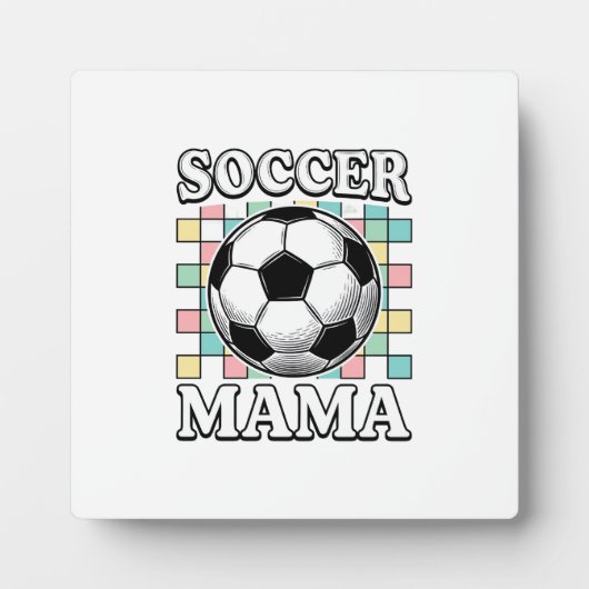 ヴィンテージ サッカー ママ 彫刻 Tシャツ デザイン 1 フォトプラーク (正面)