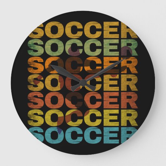 ヴィンテージ サッカー ラージ壁時計 (正面)