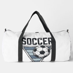 ヴィンテージ サッカー 三角バッジ Tシャツ デザイン (2 ダッフルバッグ