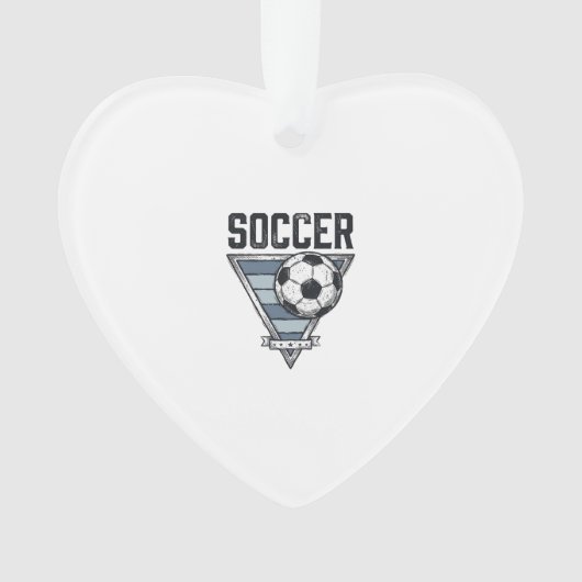 ヴィンテージ サッカー 三角形 バッジ Tシャツ デザイン (2 オーナメント (正面)