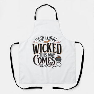 ヴィンテージ・サムシングウィキッド・ハロウィンTシャツデザイン_1 エプロン