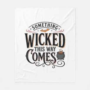 ヴィンテージ・サムシングウィキッド・ハロウィンTシャツデザイン_1 フリースブランケット