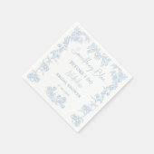 ヴィンテージ サムシング ブルー ビフォア アイ ドゥ ブライズシャワー スタンダードカクテルナプキン (角)