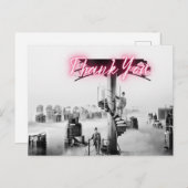 ヴィンテージ サルレアル 都市景観 感謝 ポストカード (正面/裏面)