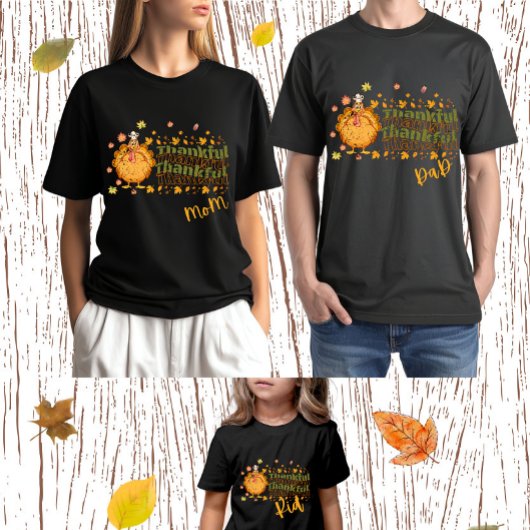 ヴィンテージ サンクスギビング 七面鳥 感謝祭 AI デザイン Tシャツ