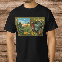 ヴィンテージ・サンクスギビング、農場の七面鳥 Tシャツ