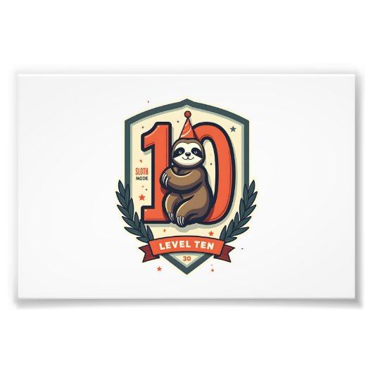 ヴィンテージ サンセットTシャツ 2 ナマケモノ 10歳の誕生日 フォトプリント            (正面)