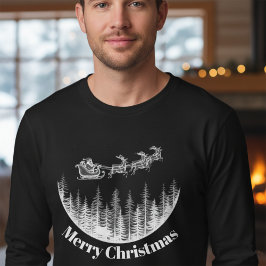 ヴィンテージ サンタのそり クリスマス Tシャツ