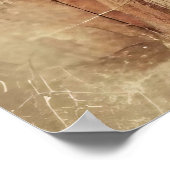 ヴィンテージ・サンタアートワーク。セピア調髪美術 ポスター (角)