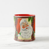 ヴィンテージ・サンタクリスマス ツートーンマグカップ (中央)
