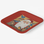 ヴィンテージ・サンタクリスマス ペーパープレート (傾斜あり)