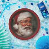 ヴィンテージ・サンタクリスマス ペーパープレート (パーティー)