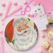 ヴィンテージ・サンタクリスマス ペーパープレート (パーティー)