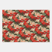 ヴィンテージ・サンタクリスマス ラッピングペーパーシート (正面2)