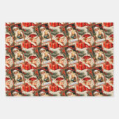 ヴィンテージ・サンタクリスマス ラッピングペーパーシート (正面)