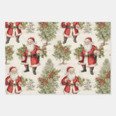ヴィンテージ・サンタクリスマス ラッピングペーパーシート (正面2)