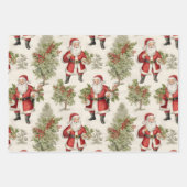 ヴィンテージ・サンタクリスマス ラッピングペーパーシート (正面)