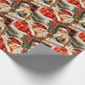 ヴィンテージ・サンタクリスマス ラッピングペーパー (角)