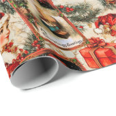 ヴィンテージ・サンタクリスマス ラッピングペーパー (ロールコーナー)