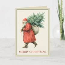 ヴィンテージ サンタクロースとクリスマスツリー