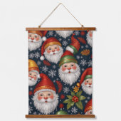 ヴィンテージ サンタクロース クリスマスコレクション 吊り下げ型タペストリー (正面)