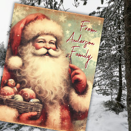 ヴィンテージ サンタクロース クリスマス グリーティング ホリデー ポストカード