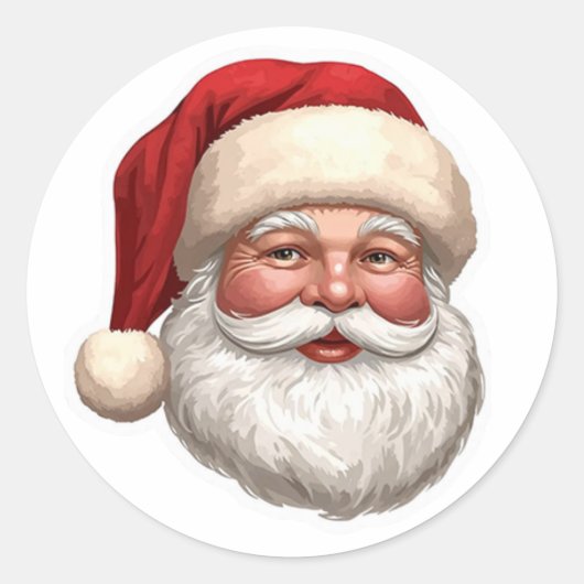 ヴィンテージ サンタクロース クリスマス ステッカー (正面)