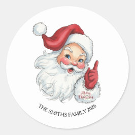 ヴィンテージ サンタクロース クリスマス 丸シール ラウンドシール