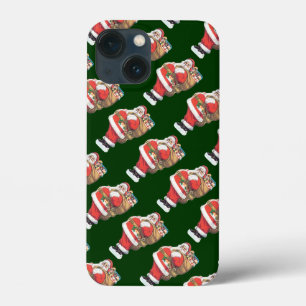 ヴィンテージ サンタクロース ビクトリア調 クリスマス ダイカット iPhone 13 MINIケース