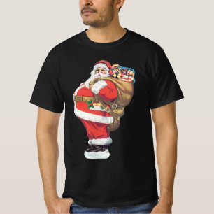 ヴィンテージ サンタクロース ビクトリア調 クリスマス ダイカット Tシャツ