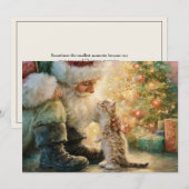 ヴィンテージ サンタクロース 子猫 クリスマス (正面/裏面)