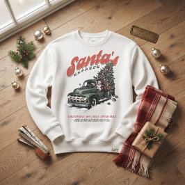 ヴィンテージ サンタズエクスプレス クリスマストラック ホリデー スウェットシャツ