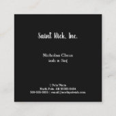 ヴィンテージ・サンタ絵画クロースの名刺 スクエア名刺 (裏面)