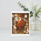 ヴィンテージ·サンタ·イン·ワークショップ·カード シーズンポストカード (スタンド正面)