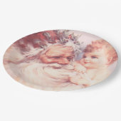 ヴィンテージ・サンタ・ウィズ・スイート・スモールチルド ペーパープレート (アングル)