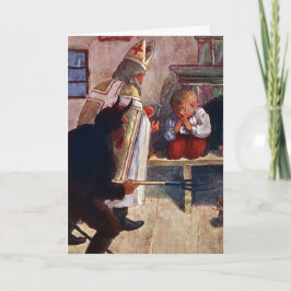 ヴィンテージ・サンタ・クランプス・チャイルド・クリスマス・カード シーズンカード