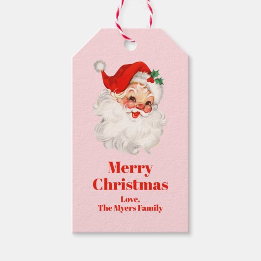 ヴィンテージ サンタ クリスマス ギフトタグ (正面)
