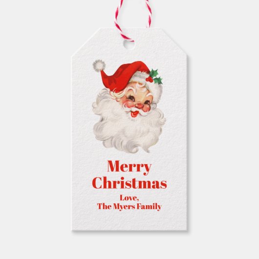 ヴィンテージ サンタ クリスマス ギフトタグ (正面)