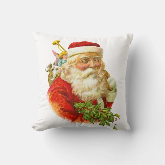 ヴィンテージ サンタ クリスマス クッション (正面)