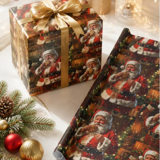 ヴィンテージ サンタ クリスマス ラッピングペーパー