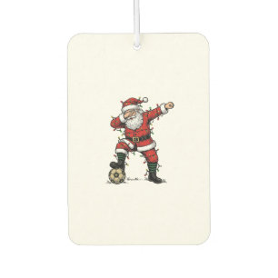 ヴィンテージ サンタ サッカー クリスマス スポーツTシャツ_1 カーエアーフレッシュナー