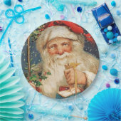 ヴィンテージ・サンタ・デリバー ペーパープレート (パーティー)