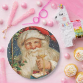 ヴィンテージ・サンタ・デリバー ペーパープレート (パーティー)