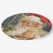 ヴィンテージ・サンタ・デリバー ペーパープレート (アングル)