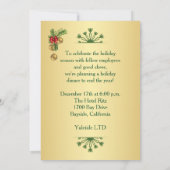 ヴィンテージ·サンタ·パイン·リース·ホリー·クリスマス 招待状 (裏面)