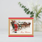 ヴィンテージ サンタ ポストカード (スタンド正面)