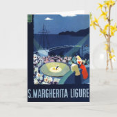 ヴィンテージ·サンタ·マルゲリタ·リグレ·イタリア·ツーリズム カード (黄色い花)