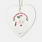 ヴィンテージ·サンタ·メイキング·クリスマス·ドリ来ームズ·トゥルー！ セラミックオーナメント (左)